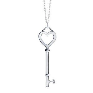 Tiffany Co Tiffany Key Pendant Trefoil Crown OvalOpen Heart NecklaceKey Shaped